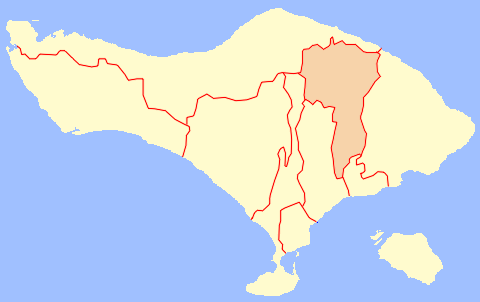 แผนที่อำเภอบางลี บนเกาะบาหลี