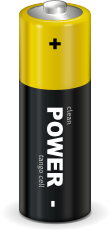 โลโก้ UPower: รูปเซลล์แบตเตอรี่ขนาด AA