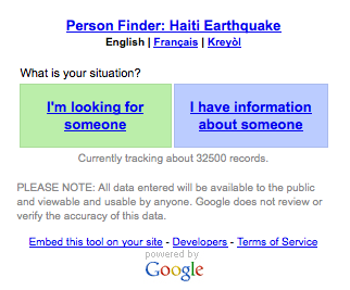 Google Person Finder