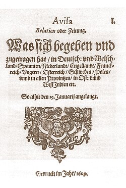 Avisa Relation oder Zeitung