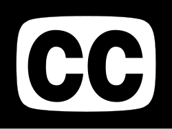 โลโก้ "CC" อยู่ในสี่เหลี่ยมผืนผ้าสีขาวมุมมน ล้อมรอบด้วยกรอบสีดำ
