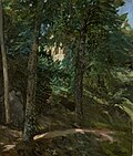 บริเวณปราสาทใน Lichtenberg ใน Odenwald, Wilhelm Trübner, 1900 Colección Carmen Thyssen Bornemisza