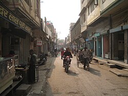 ถนนตลาดเก่าของ Jagadhri ใน Yamunanagar (Haryana)