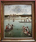 Vittore Carpaccio, Caccia ในลากูน่า (Hunt in the Lagoon), c. 1490