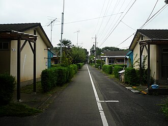 ถนนที่เรียงรายไปด้วยบ้านหลังเล็กๆ