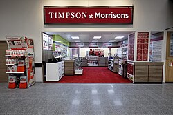ร้าน Timpson ภายในซูเปอร์มาร์เก็ต Morrisons ปี 2016