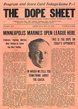 เอกสาร "The Dope Sheet" ฉบับปี 1921 ที่มีลักษณะเหมือนหน้าแรกของหนังสือพิมพ์