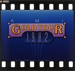 ภาพสไลด์ประชาสัมพันธ์สำหรับการแข่งขันกอล์ฟ AMI Gold Tour ปี 1983