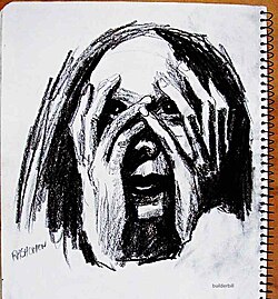 ภาพวาดใบหน้าและมือสองข้าง