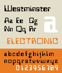 เวสต์มินสเตอร์ (แบบอักษร)