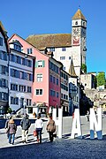 Zeitturm เมื่อมองจากทางใต้ (Hauptplatz)
