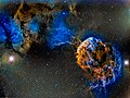 เนบิวลาแมงกะพรุน (IC443) ซึ่งเป็นซากซูเปอร์โนวาและบริเวณโดยรอบ ได้รับรางวัลชนะเลิศในสาขาดาราศาสตร์ ประจำปี 2021 ณ รามสมุทราลา สหรัฐอเมริกา