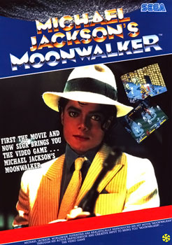 โปสเตอร์เกมอาร์เคดสไตล์ยุโรปของเพลง Moonwalker ของไมเคิล แจ็กสัน