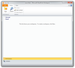 พื้นที่ทำงาน Microsoft SharePoint