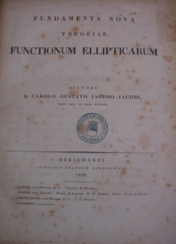 มูลฐาน nova theoriae functionum ellipticarum